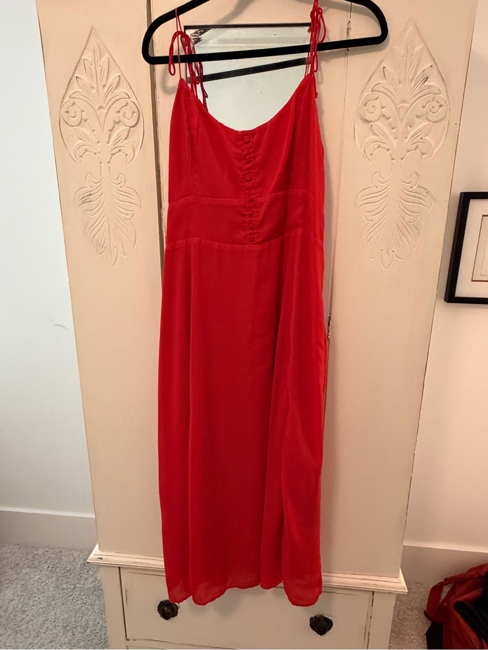 Abercrombie & Fitch Cherry Red Button-Front dress